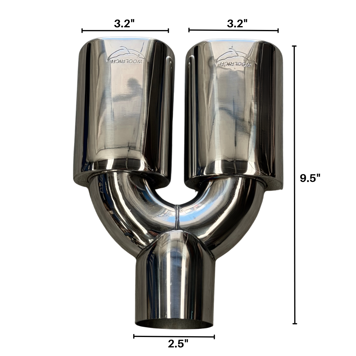 Colilla Doble de Escape Deportiva Diagonal Woolrich 3" WAI-0366