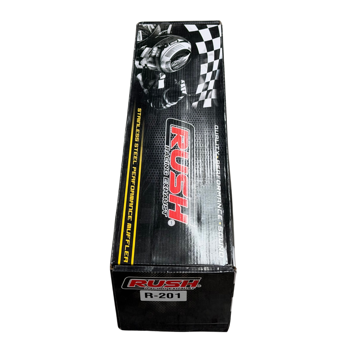 Mofle Escape Deportivo Rush Acero Inoxidable Punta Azul R-201