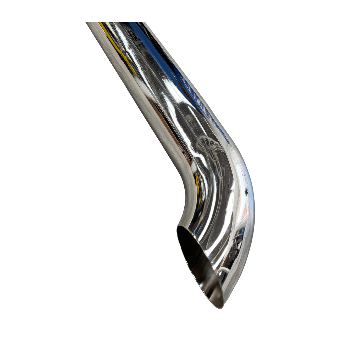 Pipa de Escape Cuello de Ganso Cromada 4" Largo 36"