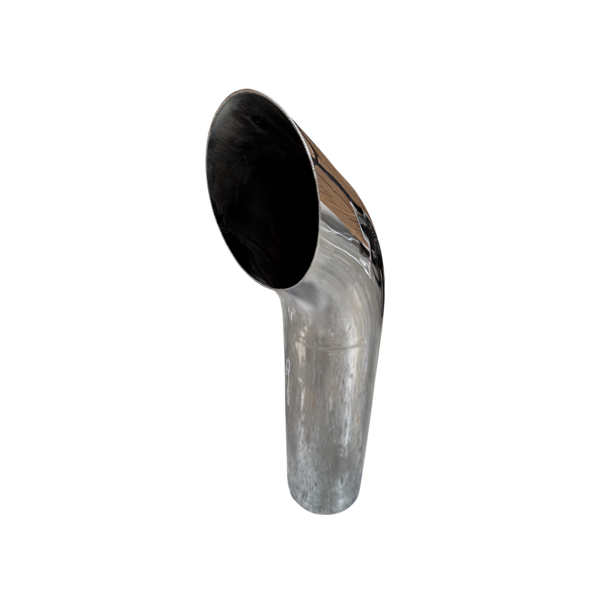 Pipa de Escape Cuello de Ganso Cromada 5" Largo 24"