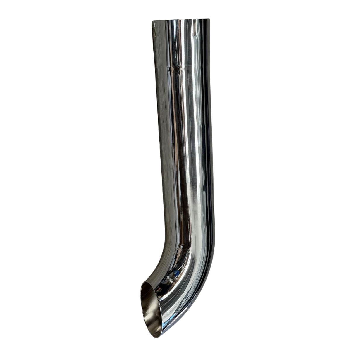 Pipa de Escape Cuello de Ganso Cromada 4" Largo 24"