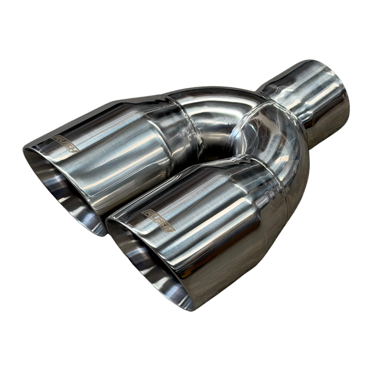 Punta Colilla Terminal Escape Doble Rush 3.5 In Acero Inox R-253510D