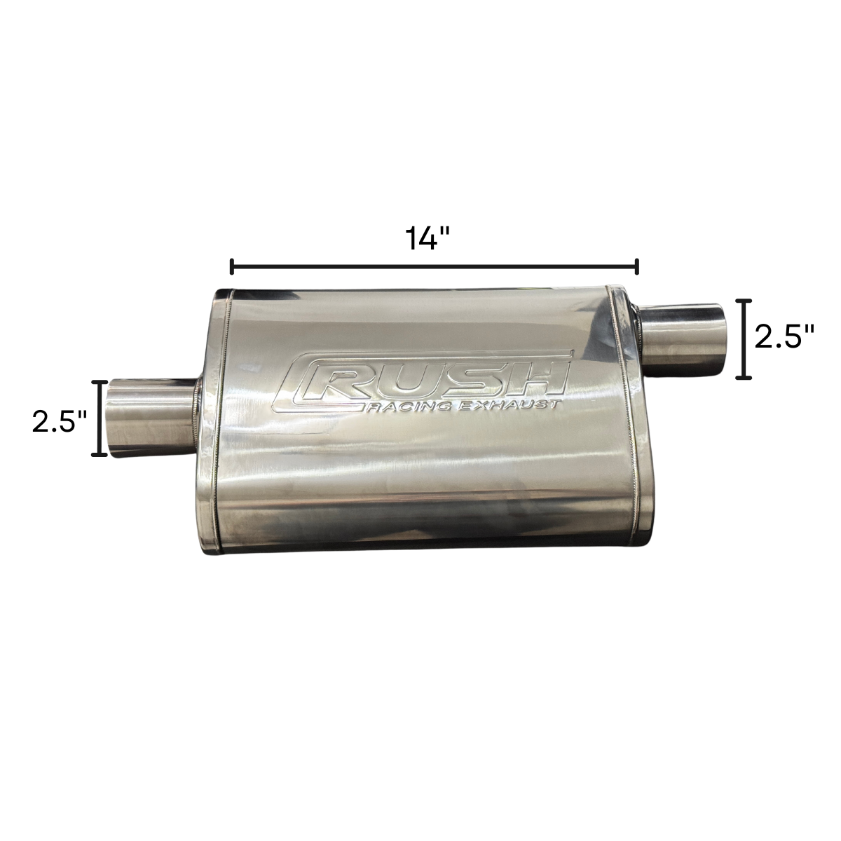 Mofle Deportivo Alto Flujo Rush Racing R-SC212-P