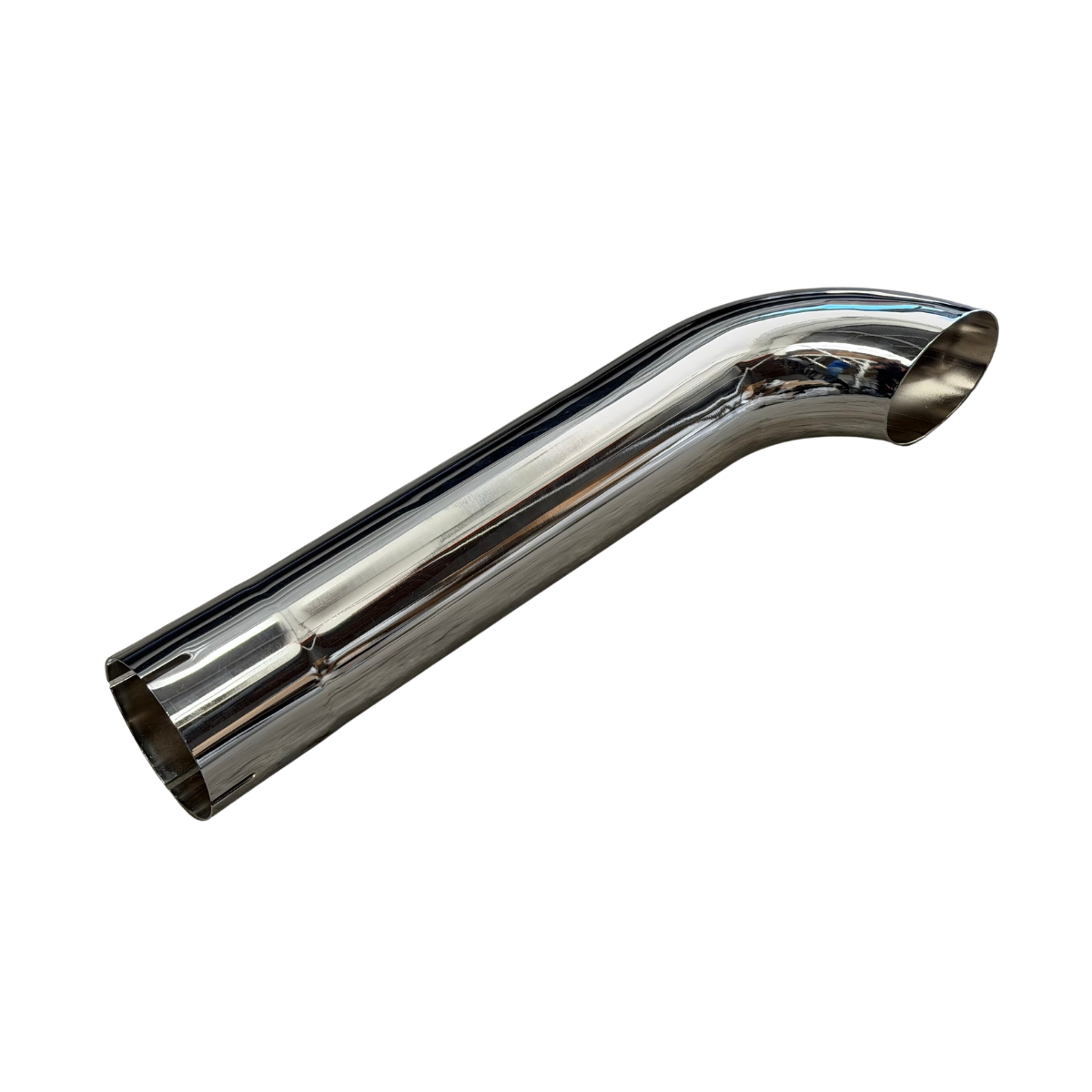 Pipa de Escape Cuello de Ganso Cromada 4" Largo 24"