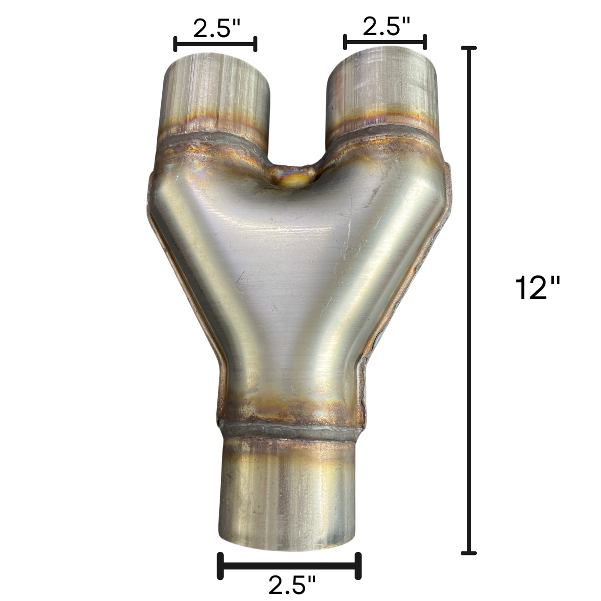 Y Pipe Rush Acero Inoxidable Boquillas 2.5” Alto Flujo Y-2525