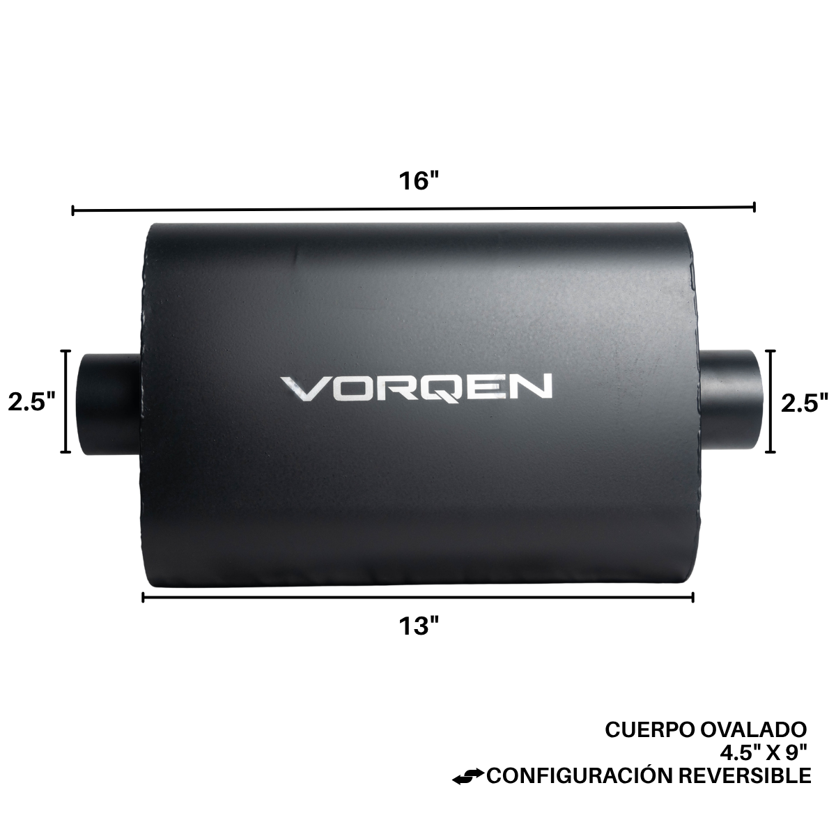 Mofle Escape Deportivo Vorqen Series 40 Centro-Centro 13in 2.5in