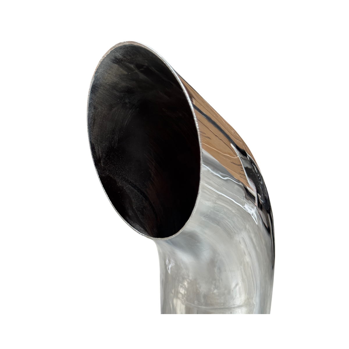 Pipa de Escape Cuello de Ganso Cromada 5" Largo 24"