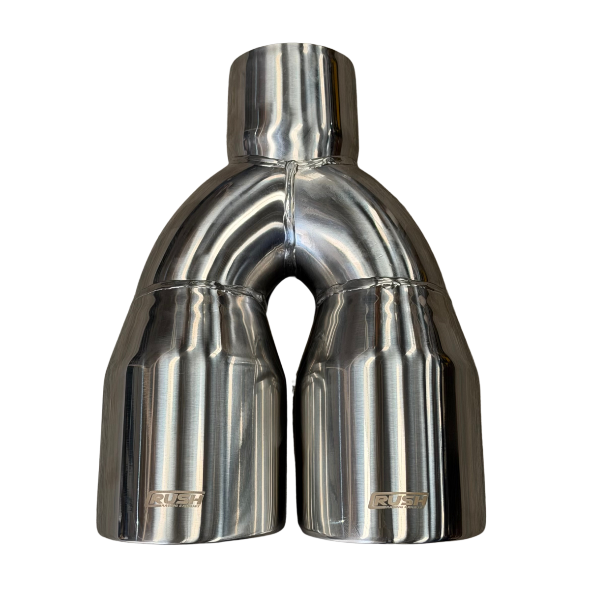 Punta Colilla Terminal Escape Doble Rush 3.5 In Acero Inox R-253510D
