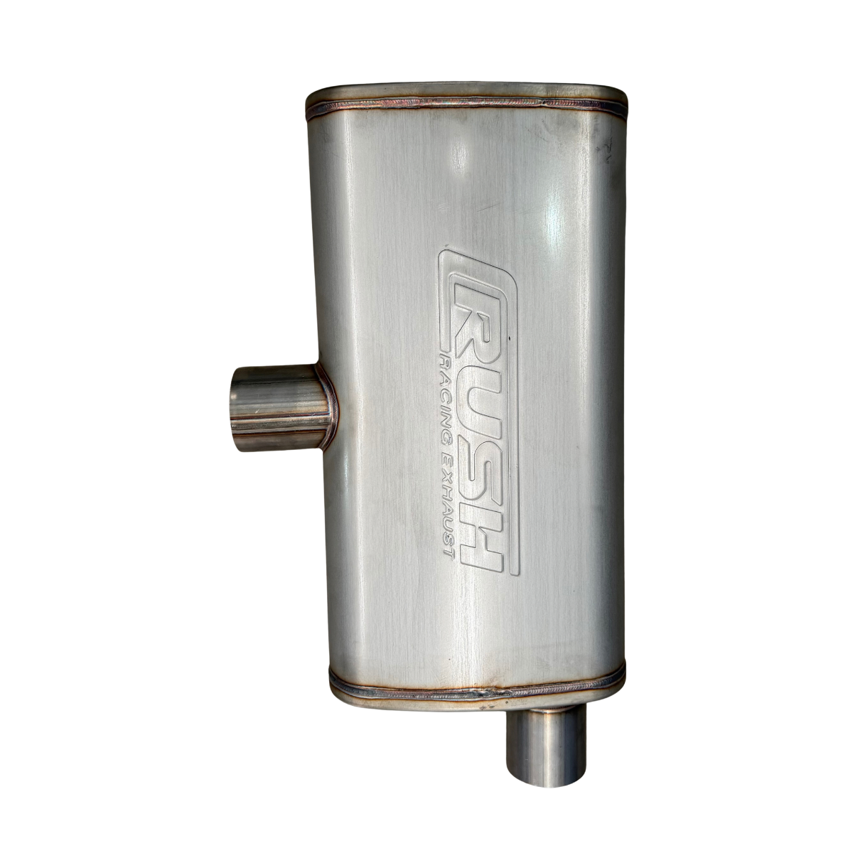 Mofle Escape Deportivo Rush Alto Flujo Centro Lateral Transversal Acero Inox