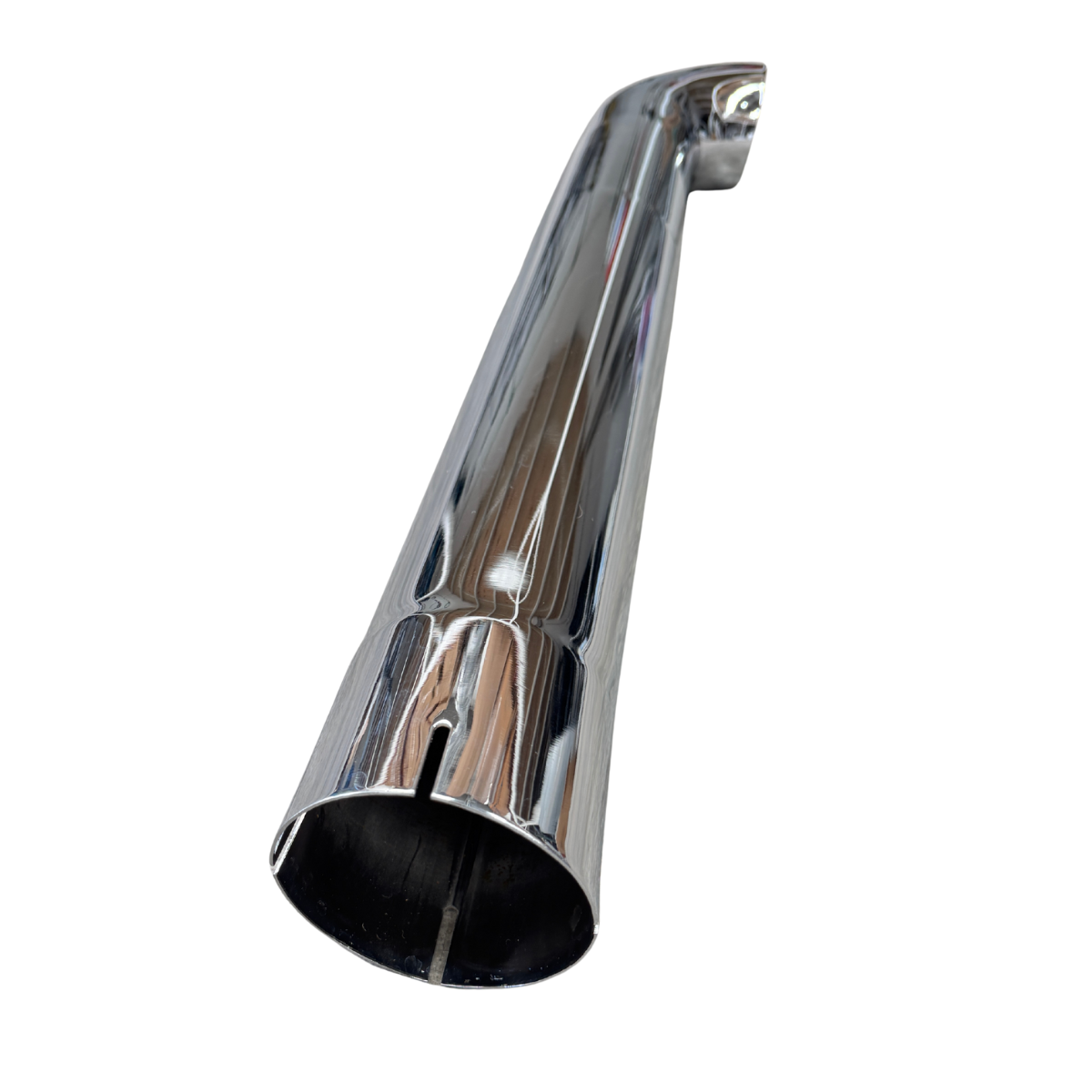 Pipa de Escape Cuello de Ganso Cromada 4" Largo 36"
