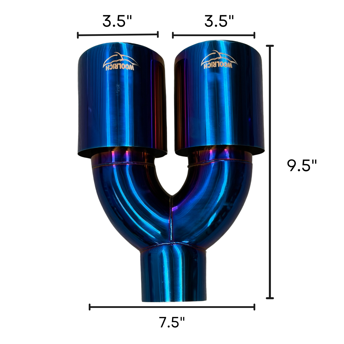 Colilla Doble de Escape Deportiva Woolrich 3.5" WAI-0260FBL