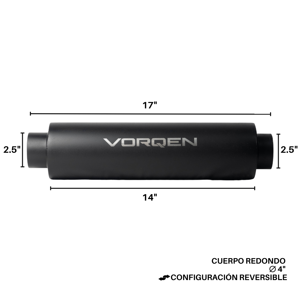 Resonador Deportivo Vorqen Redondo Fibra 4x14 2.5in