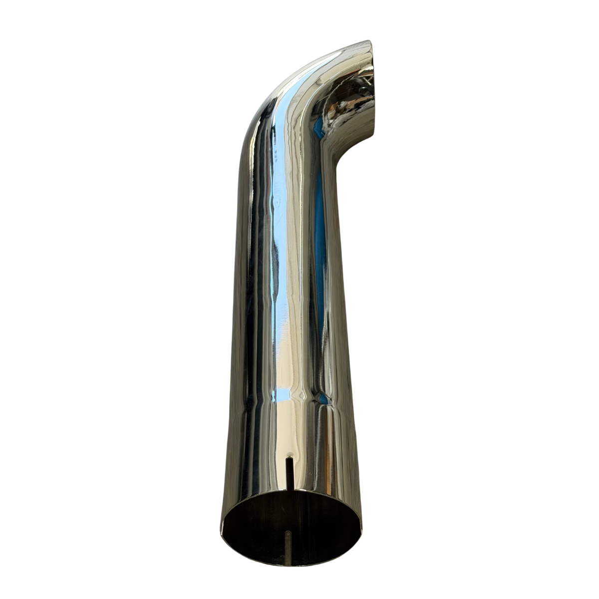 Pipa de Escape Cuello de Ganso Cromada 4" Largo 24"