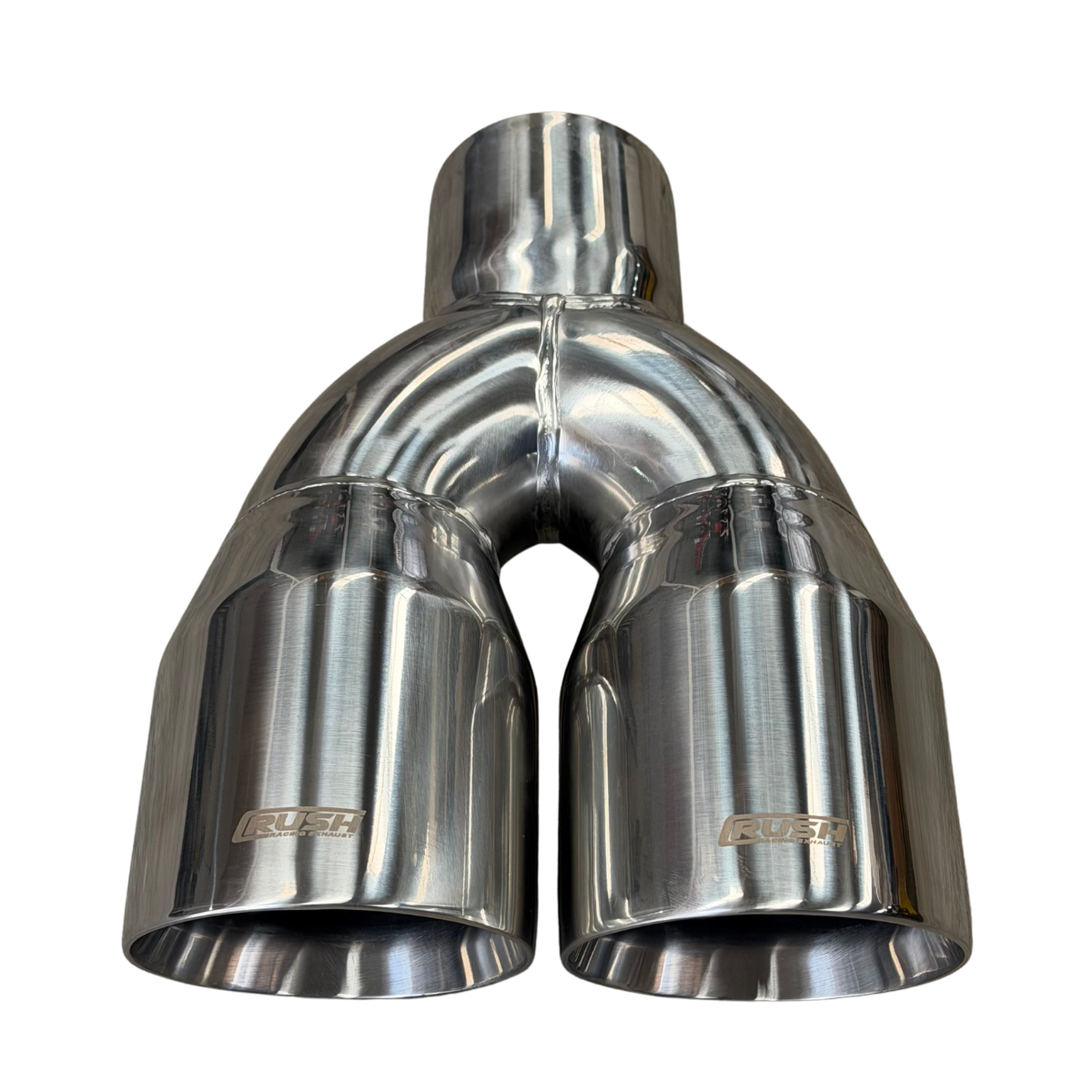 Punta Colilla Terminal Escape Doble Rush 3.5 In Acero Inox R-253510D
