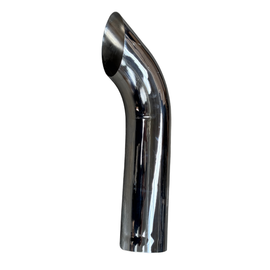 Pipa de Escape Cuello de Ganso Cromada 5" Largo 24"