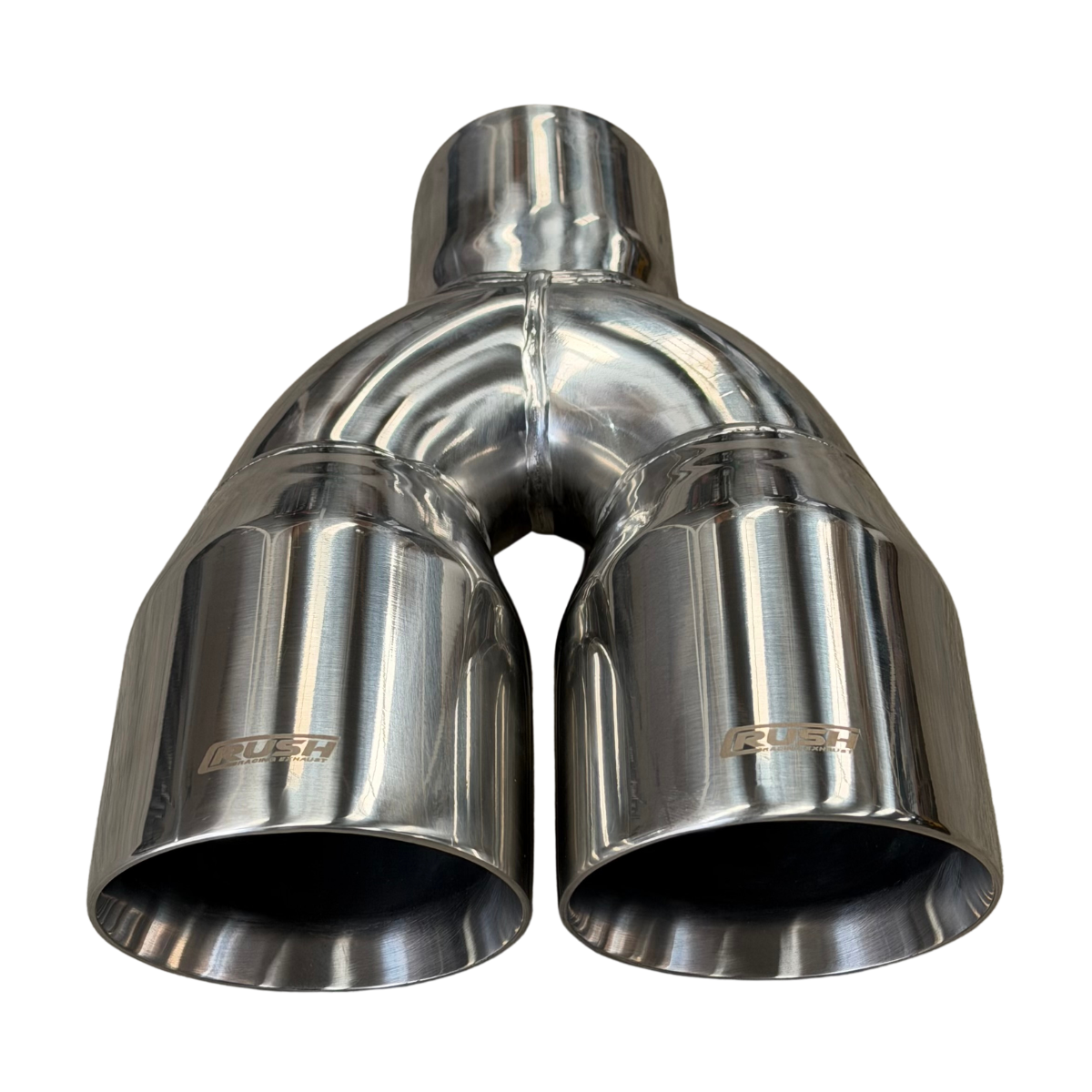 Punta Colilla Terminal Escape Doble Rush 3.5 In Acero Inox R-253510D