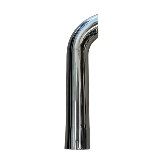 Pipa de Escape Cuello de Ganso Cromada 4" Largo 24"