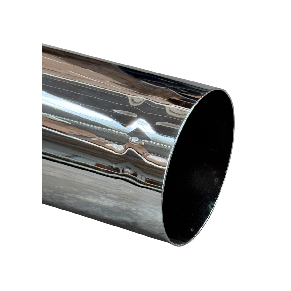 Pipa de Escape Cuello de Ganso Cromada 5" Largo 24"
