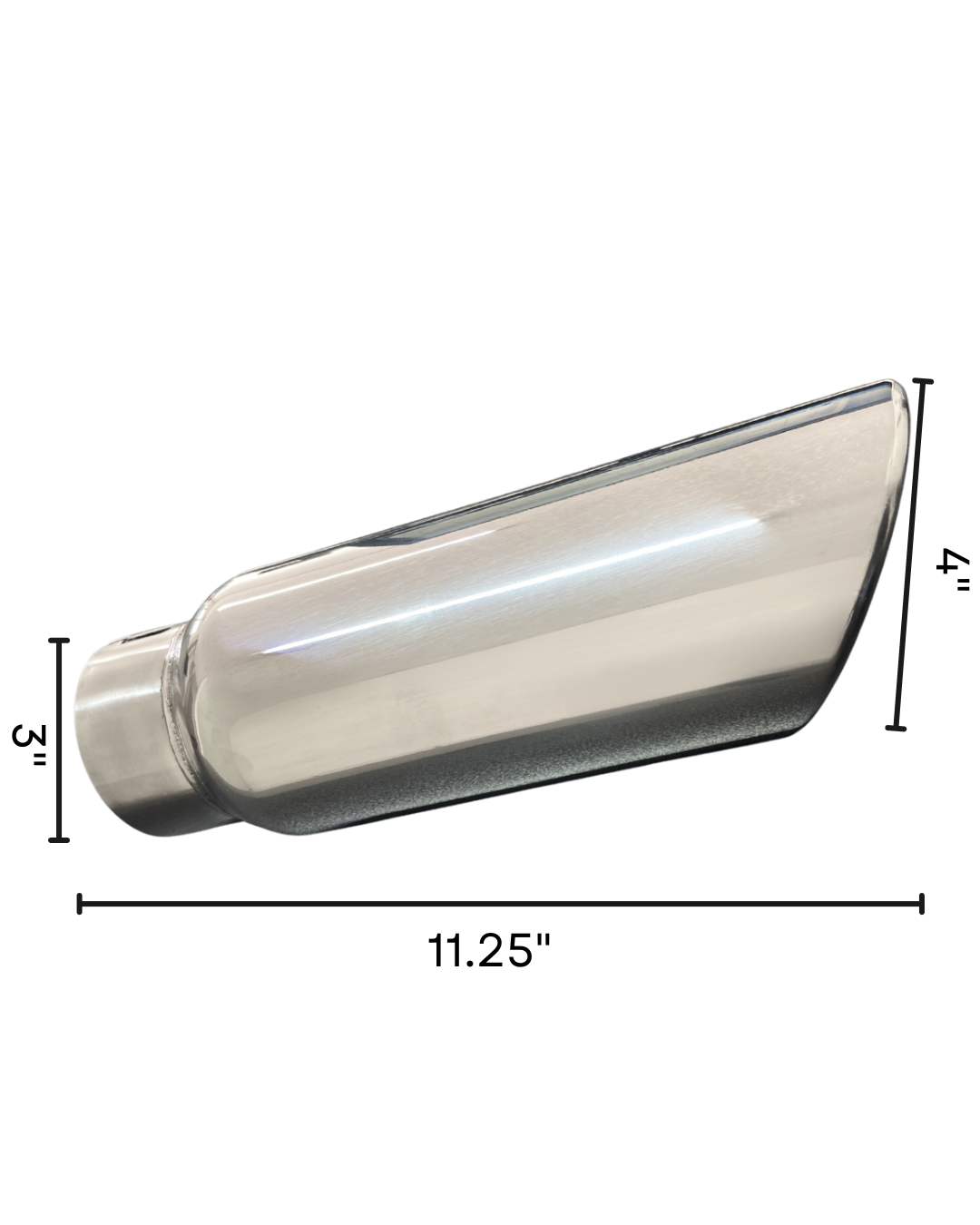 Colilla Terminal Punta De Escape Larga Doble Pared 4 In