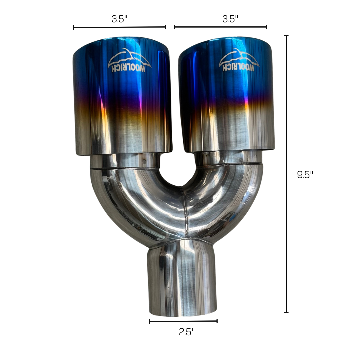 Colilla Doble de Escape Deportiva Woolrich 3.5" WAI-0260BL