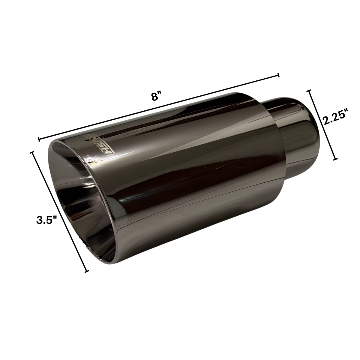 Colilla Punta De Escape 3.5" Rush Acero Inoxidable R-013BBC