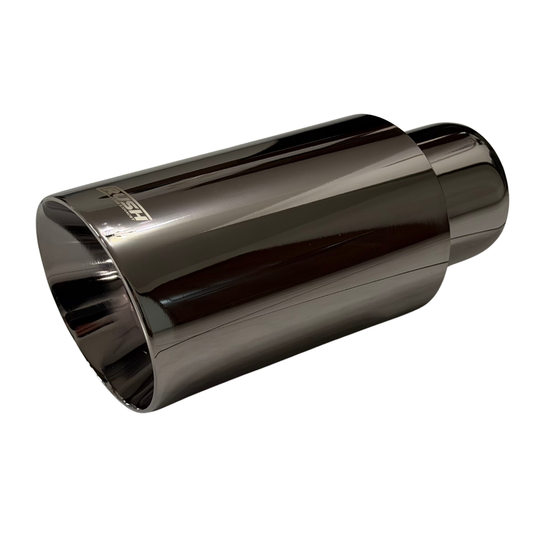 Colilla Punta De Escape 4" Rush Acero Inoxidable Negro Cromo R-013BBC