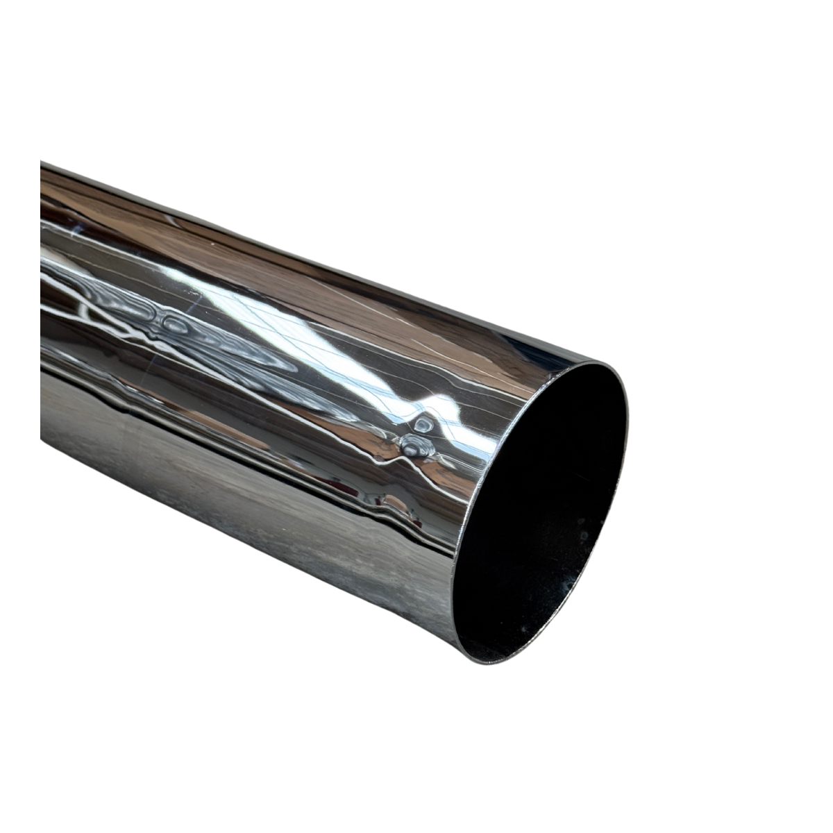Pipa de Escape Cuello de Ganso Cromada 5" Largo 24"