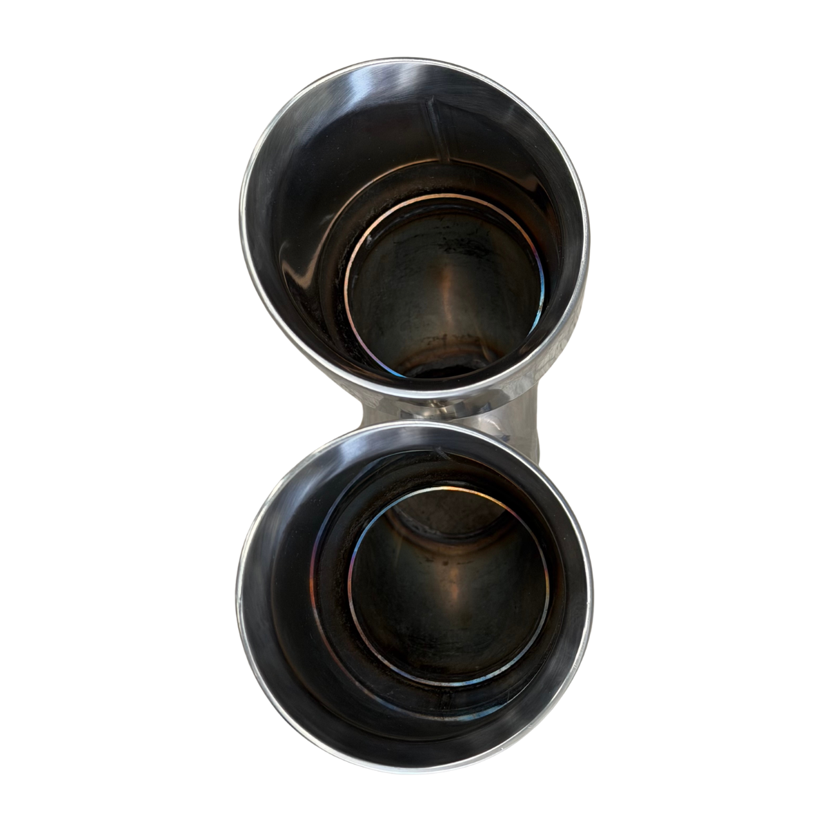 Punta Colilla Terminal Escape Doble Rush 3.5 In Acero Inox R-253510D
