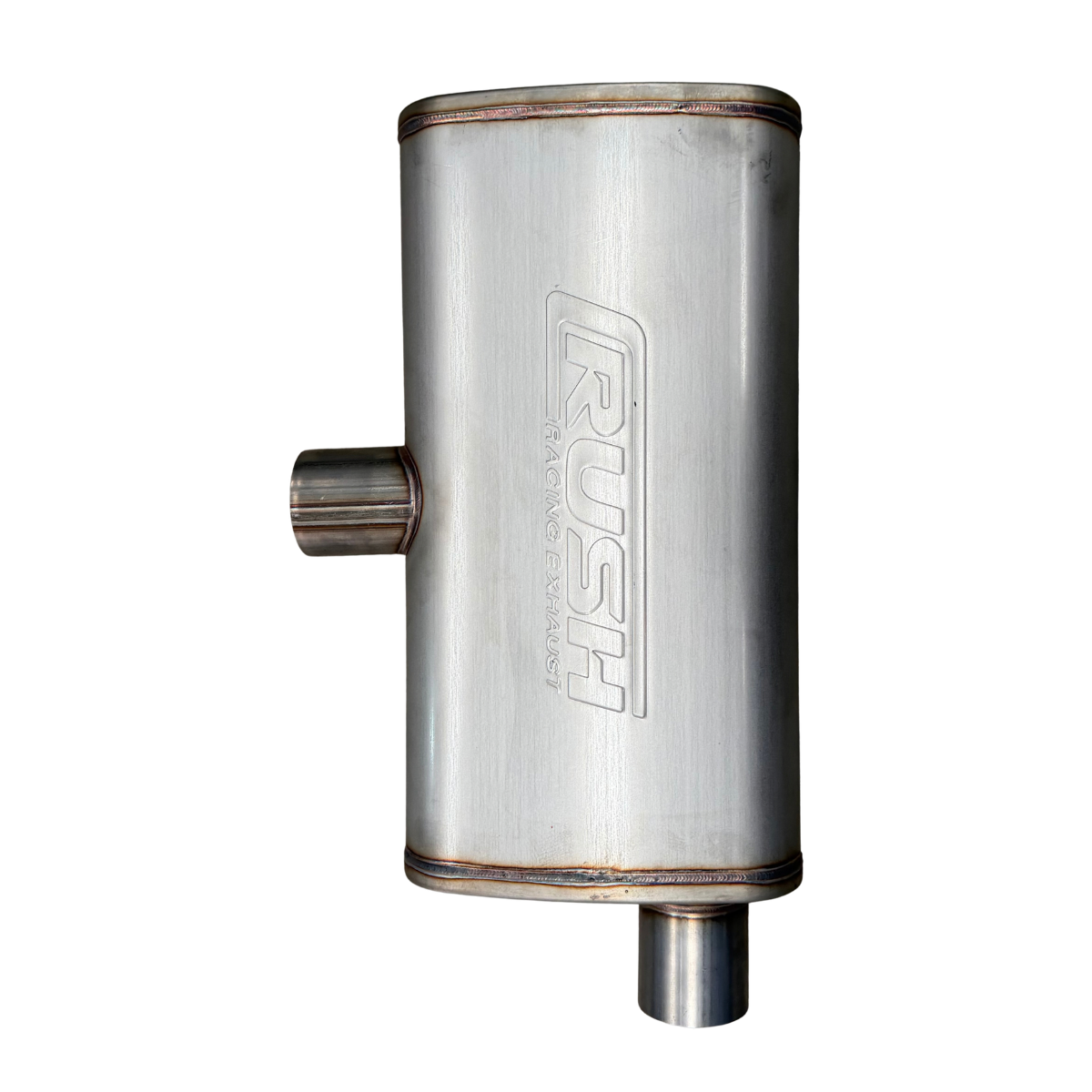 Mofle Escape Deportivo Rush Alto Flujo Centro Lateral Transversal Acero Inox