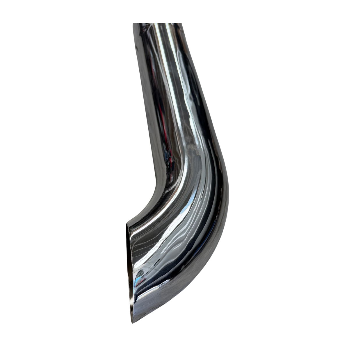 Pipa de Escape Cuello de Ganso Cromada 4" Largo 24"