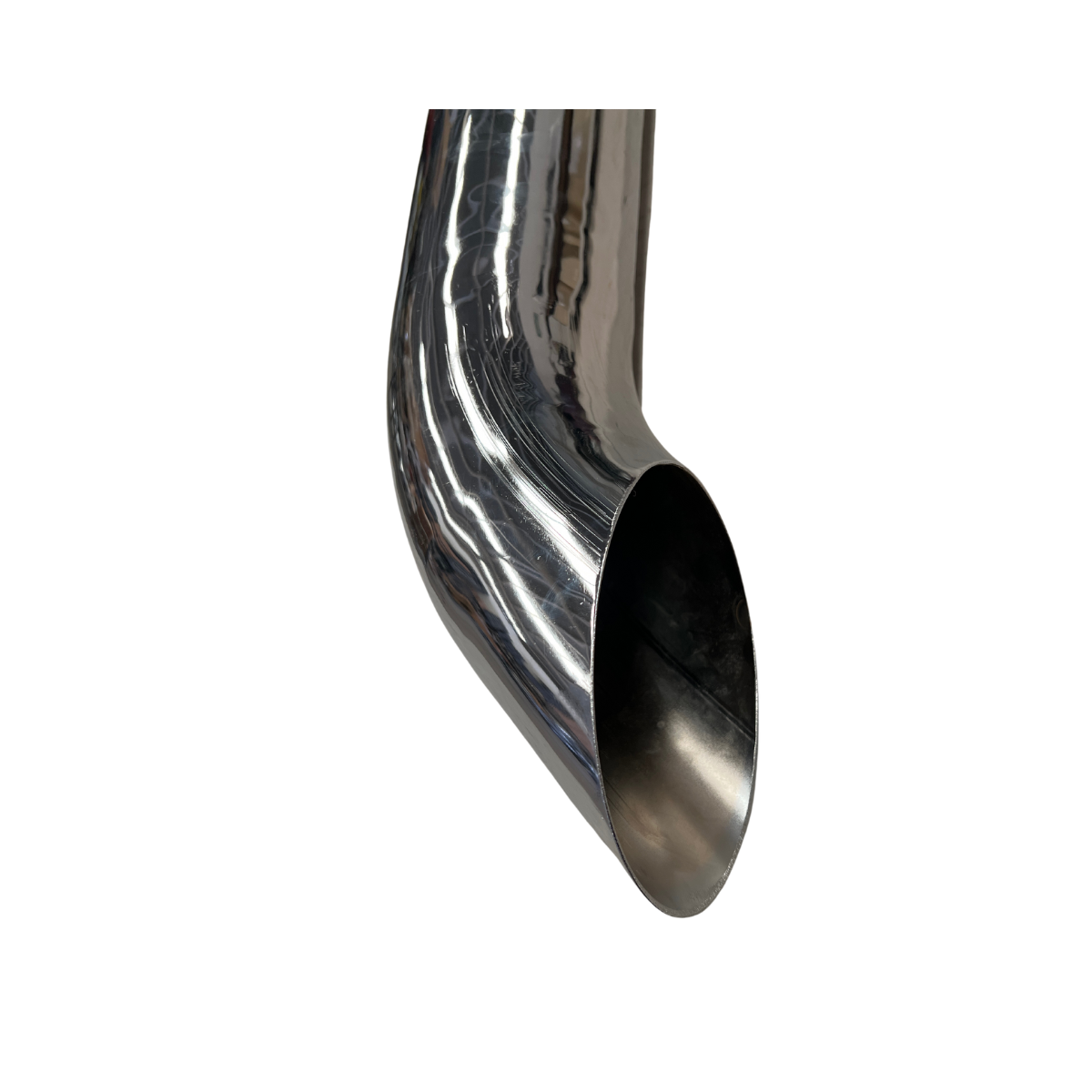 Pipa de Escape Cuello de Ganso Cromada 5" Largo 48"
