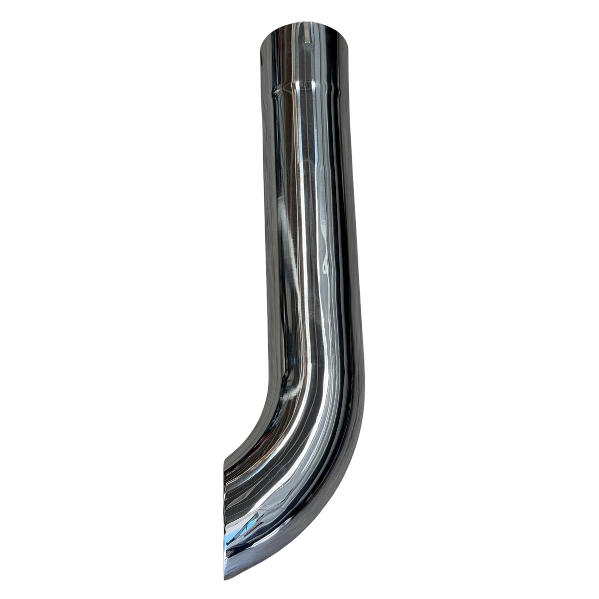 Pipa de Escape Cuello de Ganso Cromada 4" Largo 24"