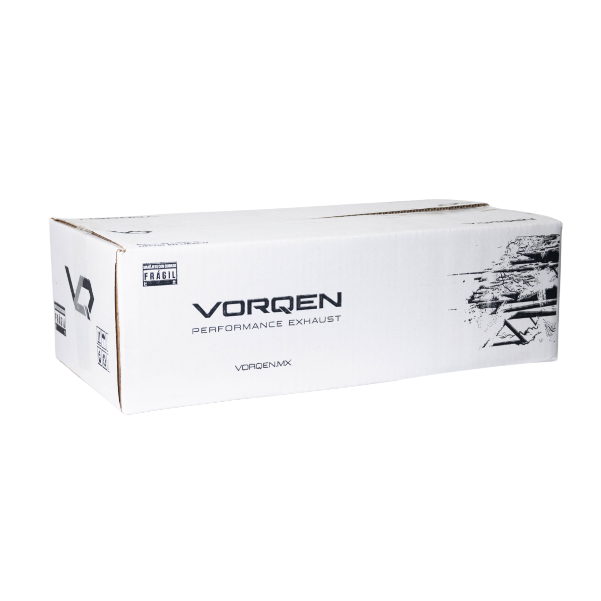 Mofle Escape Deportivo Vorqen Series 40 Centro-Dual 13in 2.5in