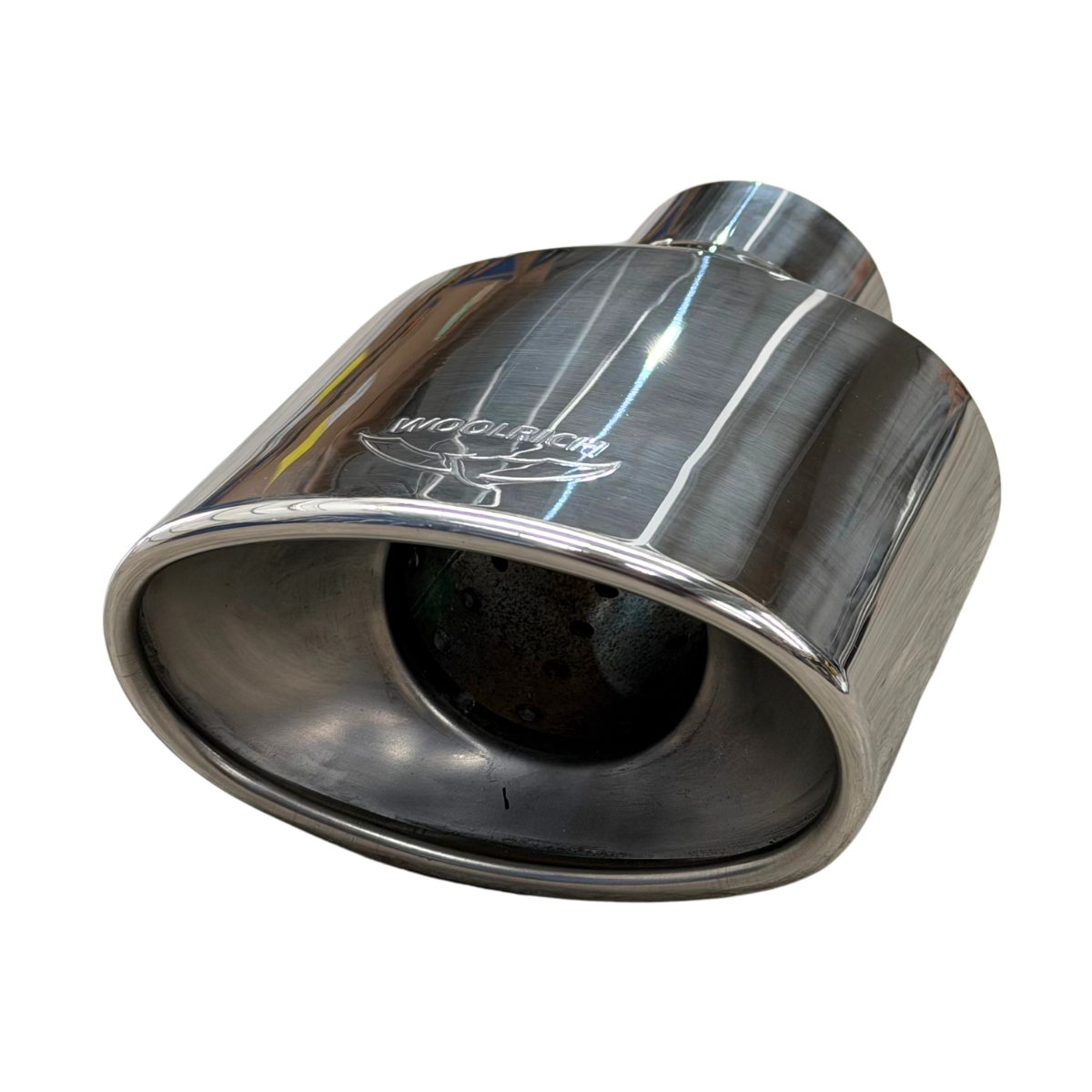 Punta De Escape Ovalada Acero Inoxidable Con Fibra Woolrich WAI-0285
