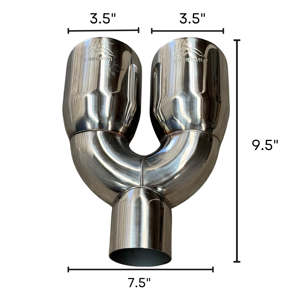Colilla Doble de Escape Deportiva Diagonal Woolrich 3.5" WAI-0466