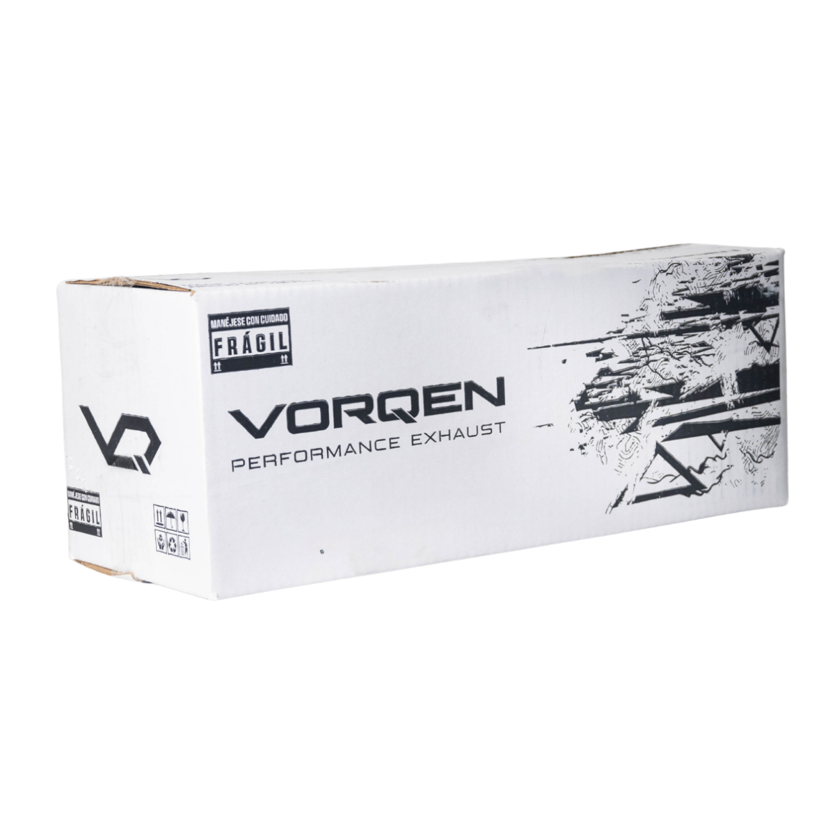 Mofle Escape Deportivo Vorqen Redondo Fibra 5x10 3in