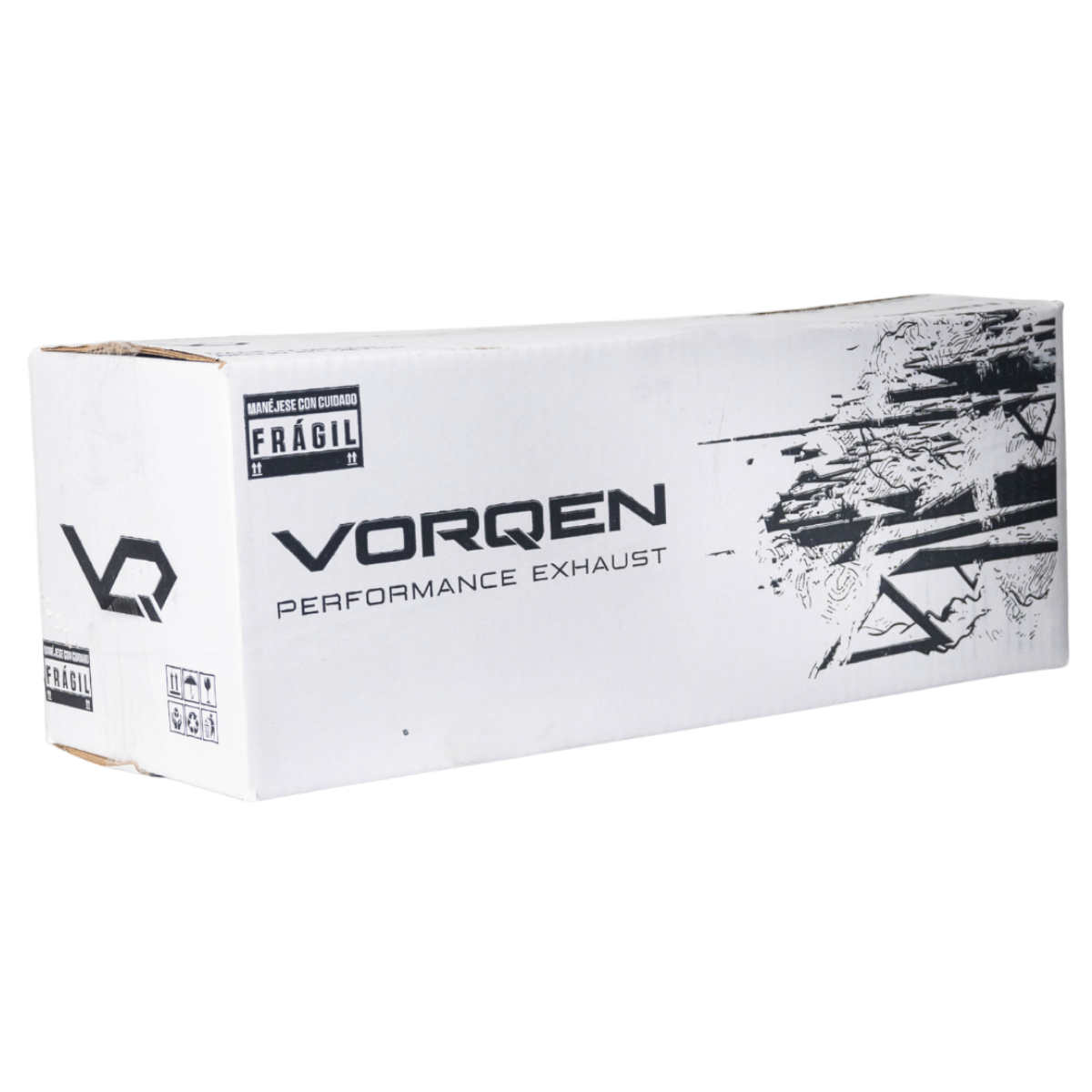 Mofle Escape Deportivo Vorqen Redondo Fibra 5x14 3in