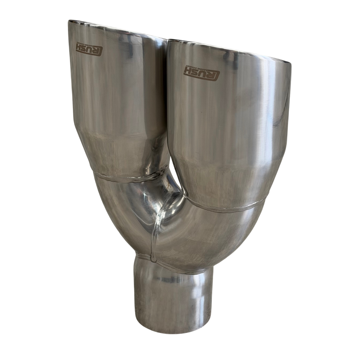 Punta Colilla Terminal Escape Doble Rush 3.5 In Acero Inox R-253510D