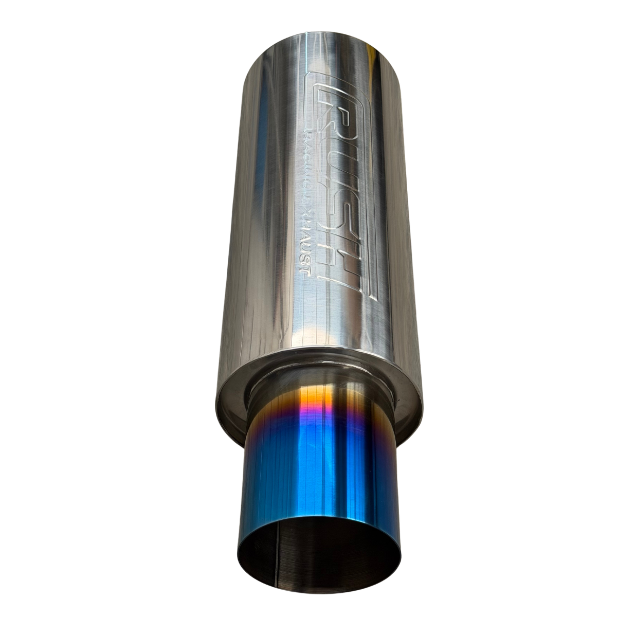 Mofle Escape Deportivo Rush Acero Inoxidable Punta Azul R-201