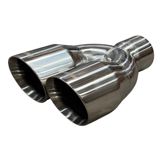Punta Colilla Terminal Escape Doble Rush 3.5 In Acero Inox R-253510D