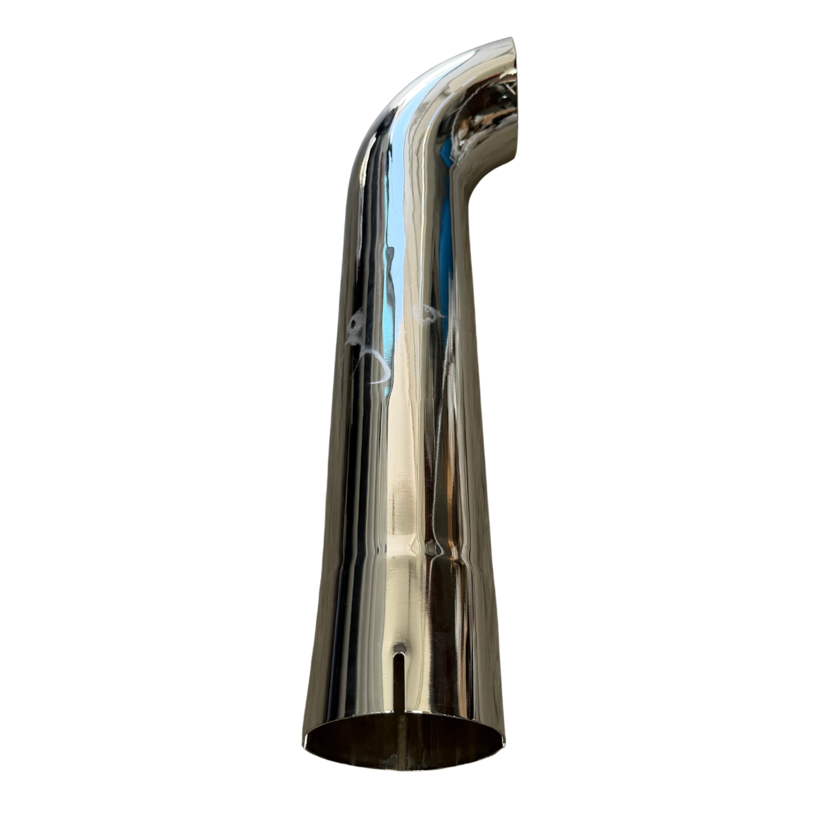 Pipa de Escape Cuello de Ganso Cromada 4" Largo 24"