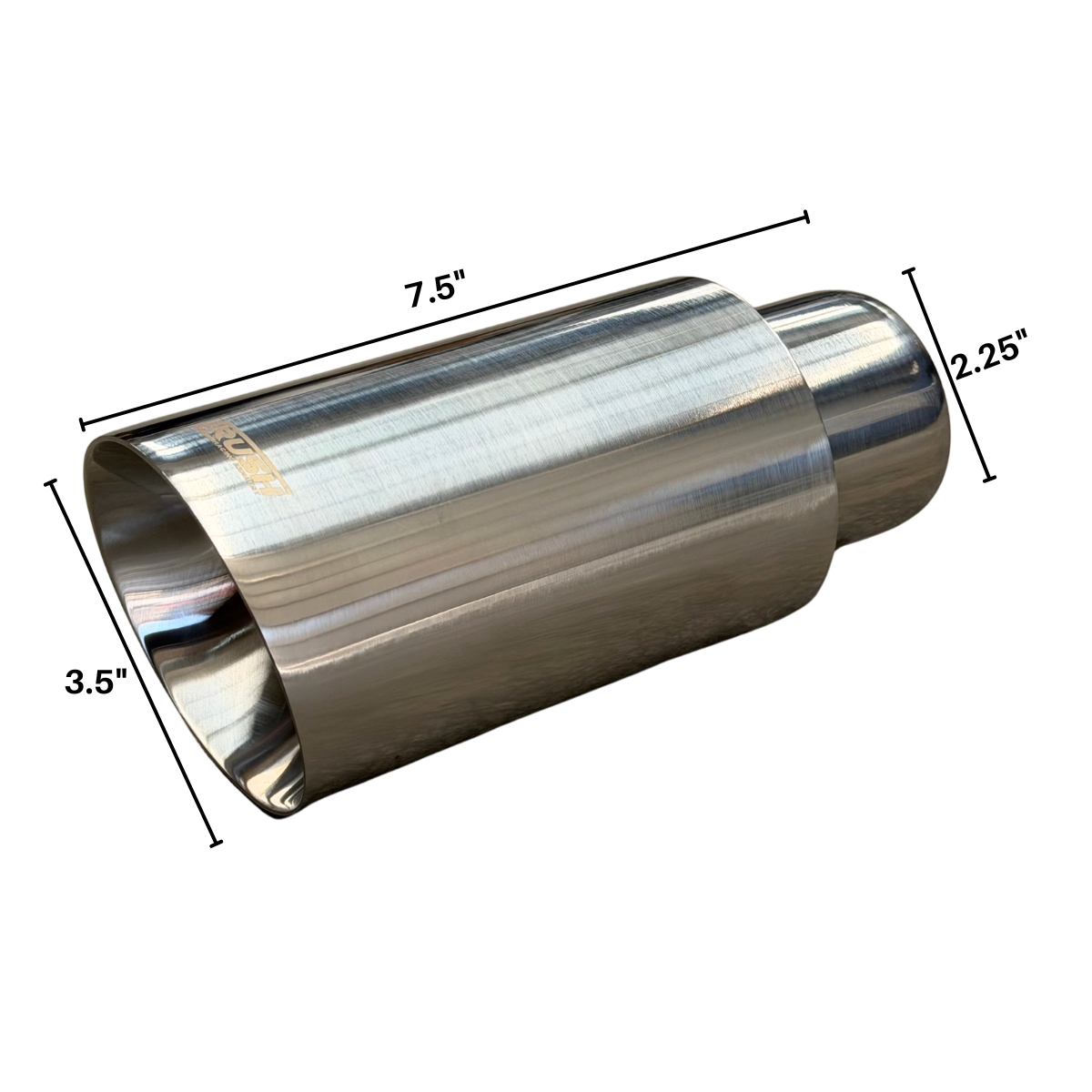 Colilla Punta De Escape 3.5" Rush Acero Inoxidable R-013B