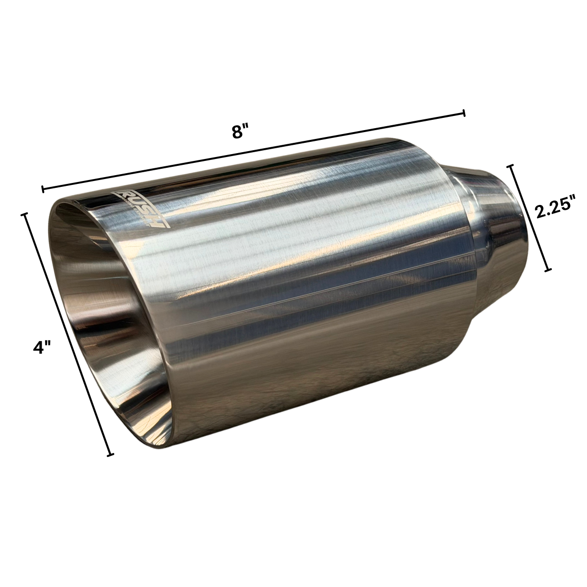 Colilla Punta De Escape 4" Rush Acero Inoxidable R-013C